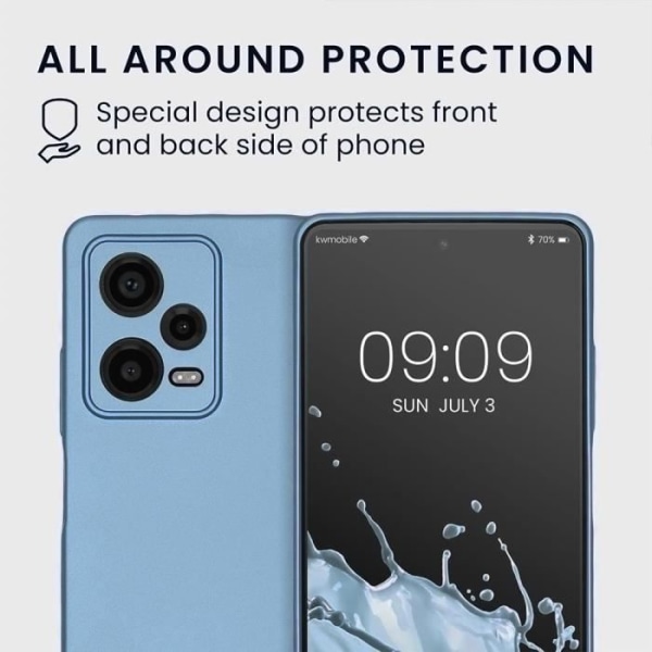 Silikonfodral för Xiaomi Redmi Note 12 Pro 5G, Ultra Slim Blue Anti-Scratch