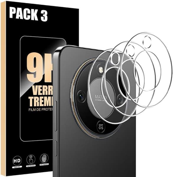 3x Härdat Glas Bakre Kamera för Honor Magic 8 Lite, Rep- och Stötskydd Transparent
