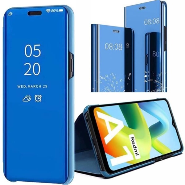 Fodral till Xiaomi Redmi A1/A2 Blue Integral Anti-Scratch Mirror Elegant 360 graders skydd Blå