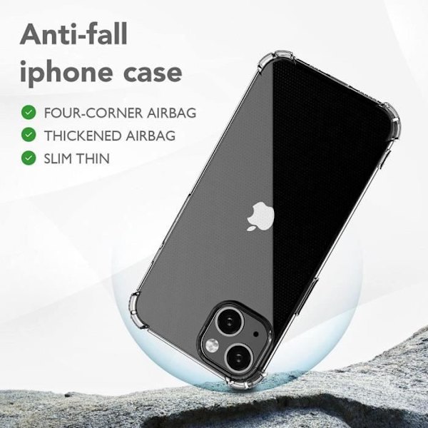 E.F.Connection Transparent, stötsäkert silikonfodral till iPhone 13 Pro