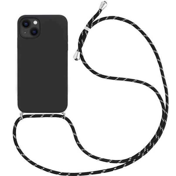 Skyddsfodral för iPhone 13 - E.F.CONNECTION - Mjuk silikon - Svart - Anti-Shock - Universal Nackrem Svart