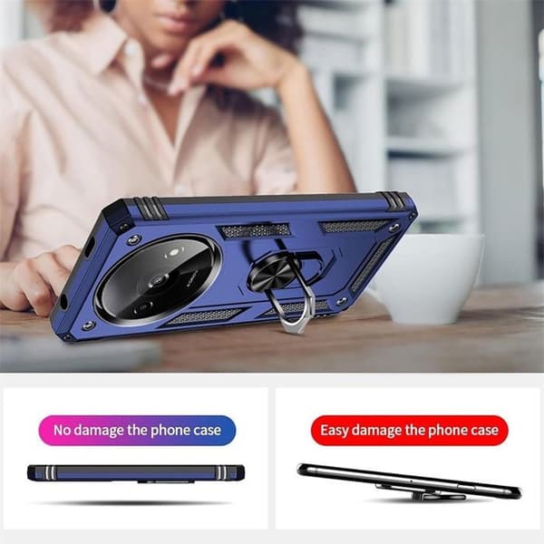 Skyddsskal - E.F.CONNECTION - för Xiaomi Redmi A3 - Stötresistent - Hård - Mörkblå marinblå
