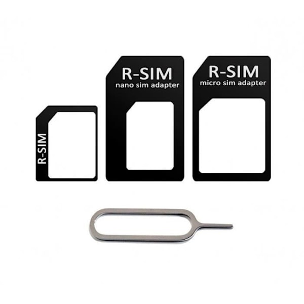 19711 4-delt sim-adaptersæt, der passer til alle telefoner og tablets