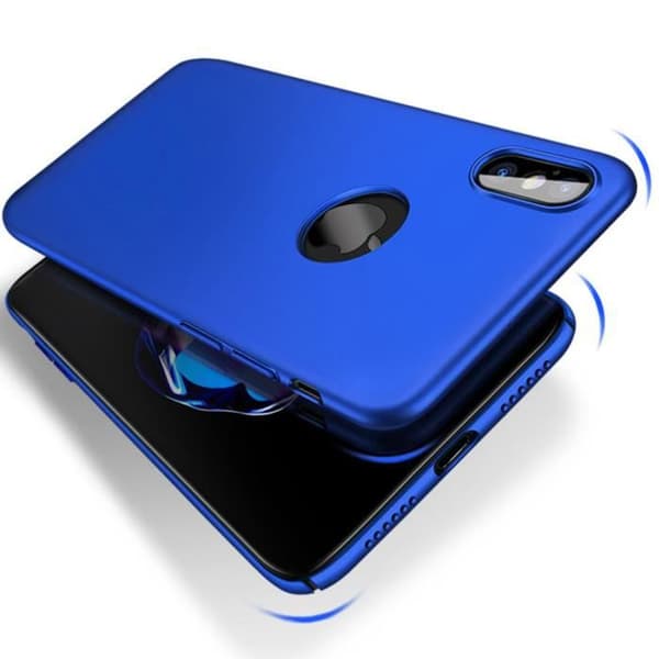Coque - E.F.CONNECTION - iPhone X - Ultra Resistent - Anti-Ripor - Stötsäker Matt blå