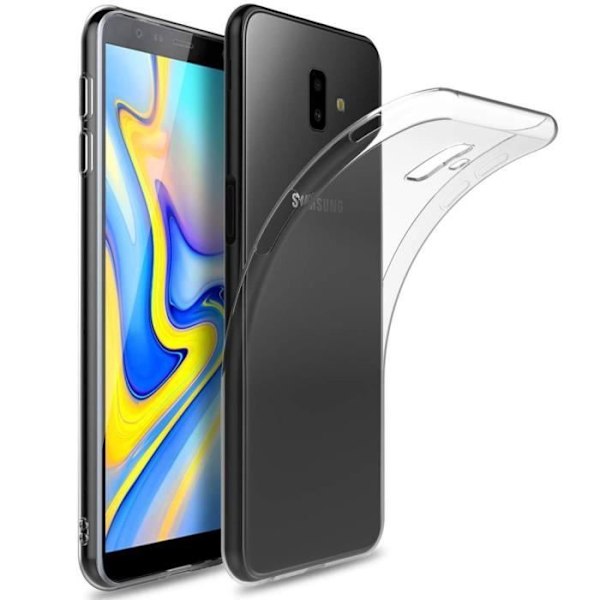 Beskyttelsescase - E.F.CONNECTION - til Samsung Galaxy J6 Plus 2018 - Stødabsorbant - Kradsikker - Transparent Transparent
