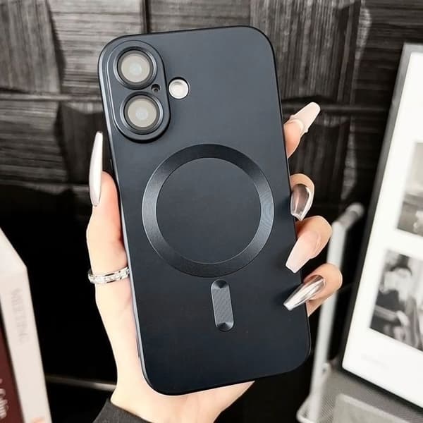 Mobilskal - E.F.Connection - för iPhone 17 - Stötsäker med svart magnetring Svart