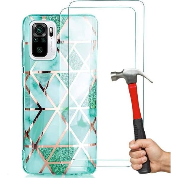 Skyddsskal - E.F.CONNECTION - Redmi Note 10 4G - Mjuk - Elegant Design - Grön Grön