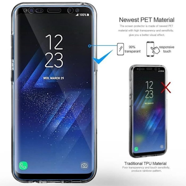 Fodral för Samsung Galaxy Note8 Integral 360° Transparent Silikon Transparent