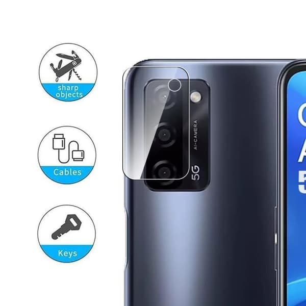 2x härdat glas kameraskydd för OPPO A53S 5G Transparent