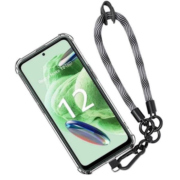 Coque - Xiaomi - Redmi Note 12 5G - Stötsäker Skydd - Repåtsäker - Avtagbart Armband Grå