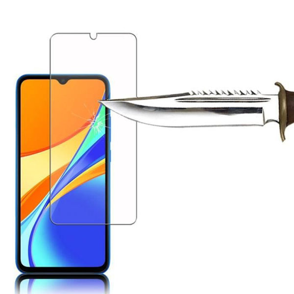 VCOMP® för Xiaomi Redmi 9C- 9C NFC- Redmi 9 (Indien): 3-pack 9H Super Tough Aluminium Glas Skärmskydd
