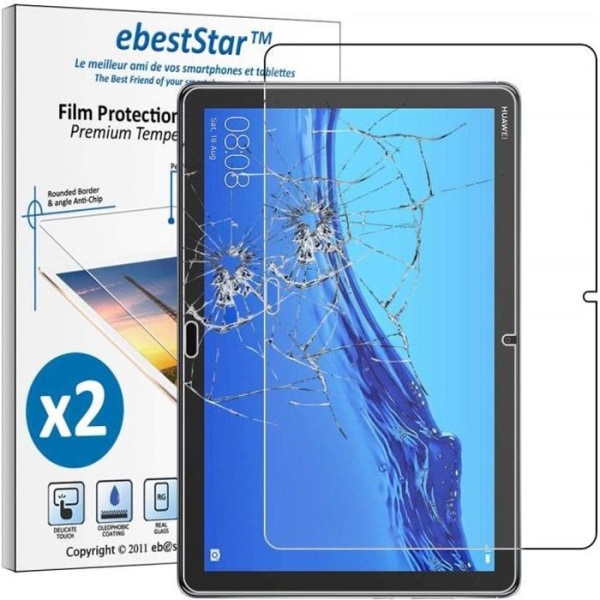 ebestStar - Kompatibel pakke x2 hærdet glas Huawei MediaPad T5 10.1 skærmbeskyttelsesfilm Glasbeskytter Anti-Bræk, Anti-ridse