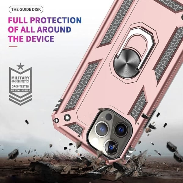 Beskyttelsescover til iPhone 13 Pro - E.F.CONNECTION - Pink - Blødt - Mat - 6,1 tommer - Almindelig Rosa