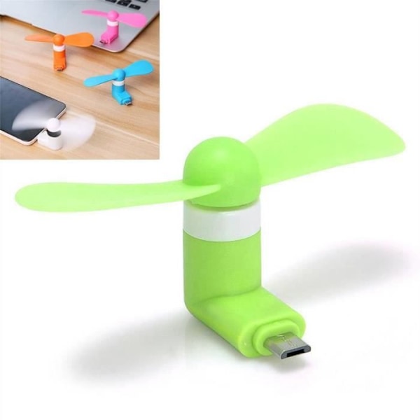 Mini USB-bordventilator - E.F.CONNECTION - Android - Grøn Grön