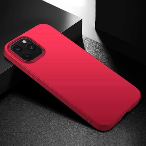 Skal för iPhone 12 Pro Max Röd + 2× Skärmskydd i härdat glas, mjukt silikonskydd