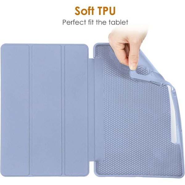 Coque + Tempereret Glas til Samsung Galaxy Tab S9 (11 Tommer) Slim Beskyttelse med Støttefunktion - Lilla Lila