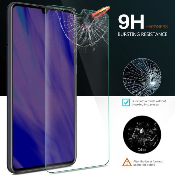 Skärmskydd - KuGi - Huawei P30 pro - Härdat glas - Antibakteriellt - Anti-repa Vit