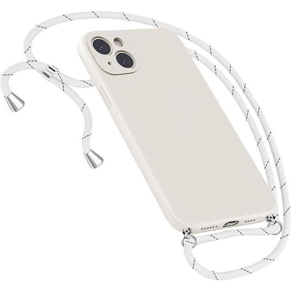 Skyddsskal - E.F.CONNECTION - för iPhone 14 - Mjuk - Silikon - Vit Vit
