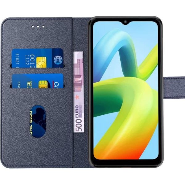 Fodral till Redmi Note 12 Pro 5G Stötsäker Anti-Scratch mjuk plånbok korthållare - Marinblå