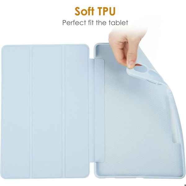Coque + Tempereret Glas til Samsung Galaxy Tab S9 (11 Tommer) Fuld Beskyttelse Stødabsorberende Auto Vække- / Hvilefunktion - Blå Blå