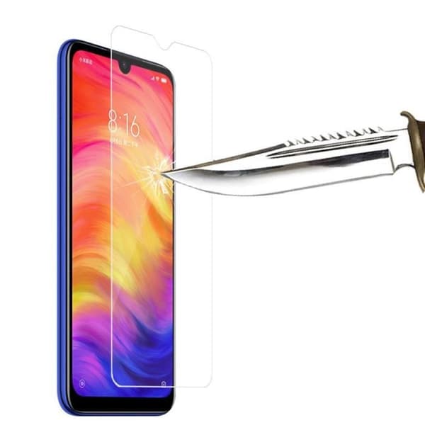Skyddsglas - VCOMP - Xiaomi Redmi Note 7/7 Pro - Härdat glas - 3-pack - Repbeständig TRANSPARENT