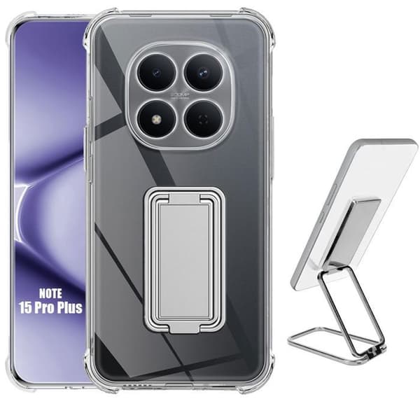 Skal Stöd för Xiaomi Redmi Note 15 Pro Plus 5G, Silikon Stötsäker Repfria Argenté, Transparent