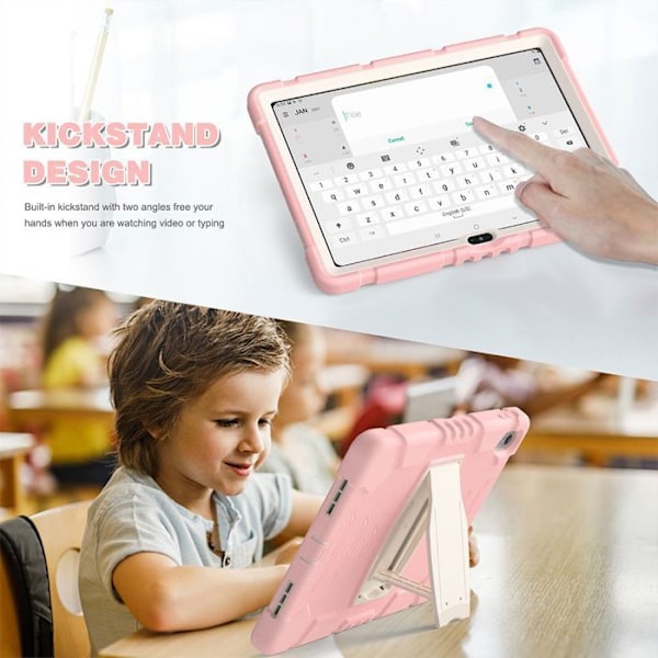 Coque för iPad A16 (11") / iPad 10 2022 (10,9" 10e Generation) Heltäckande Stötabsorberande Hård Skydd Rosa Rosa