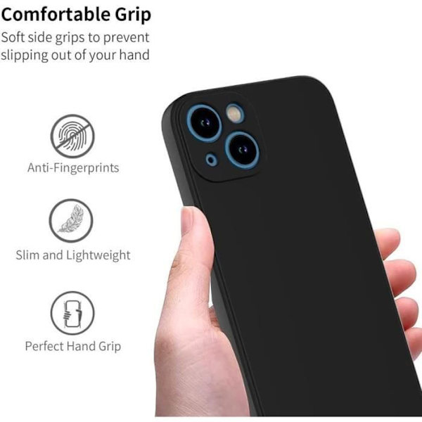 360 Fodral för iPhone 14 Svart, Full Hybrid Anti-Scratch Skydd