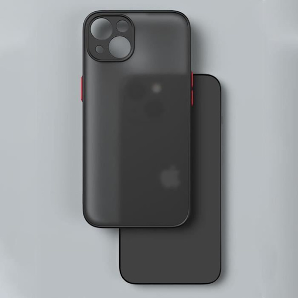 Silikonfodral för iPhone 13 - E.F.CONNECTION - Svart - Semi-hårt - Stötabsorberande - 6,1 tum Svart