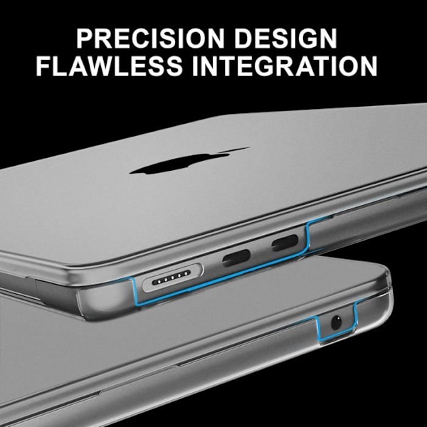 Coque kompatibel med MacBook Air 13,6 tum M4 M3 M2 2025-2022 utgåva A3240 A3113 A2681, skyddsfodral hård hölje [A3] Färg: Matt Transparent