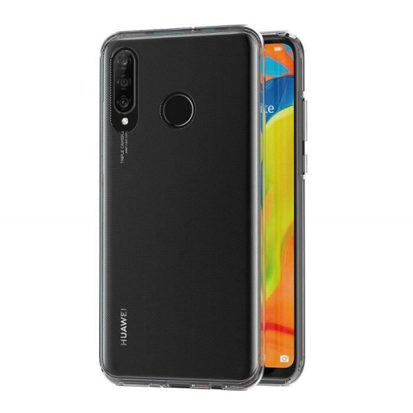 COPHONE® Fodral kompatibelt Huawei P30 LITE Transparent 360 grader i Gel Integral och Osynligt skydd