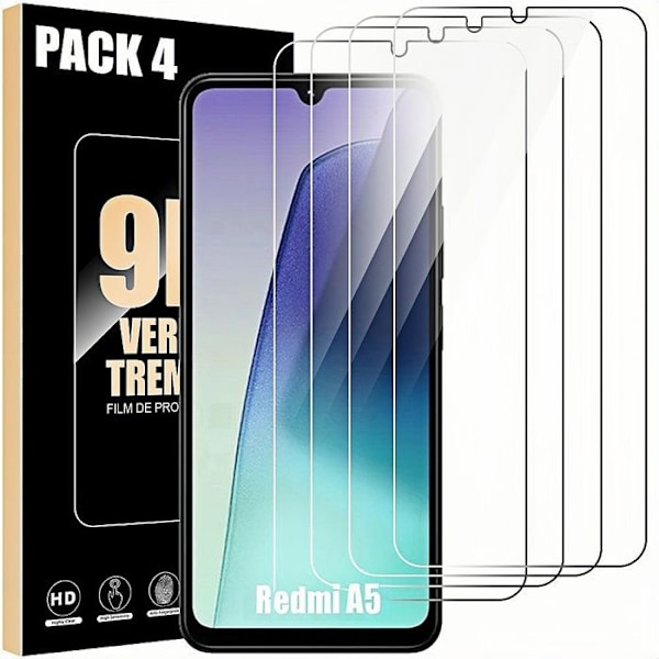 4x Tempereret Glas til Xiaomi Redmi A5 4G, 9H Krystal Kan modstå Stød Anti-Ridse Skærmbeskyttelse Transparent Transparent