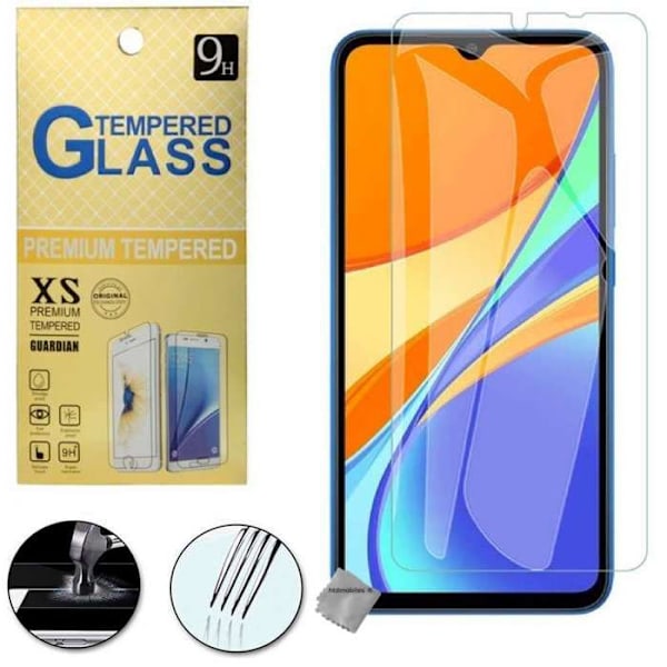 Transparent fönsterskyddsfilm i härdat glas för Xiaomi Redmi 9C Transparent