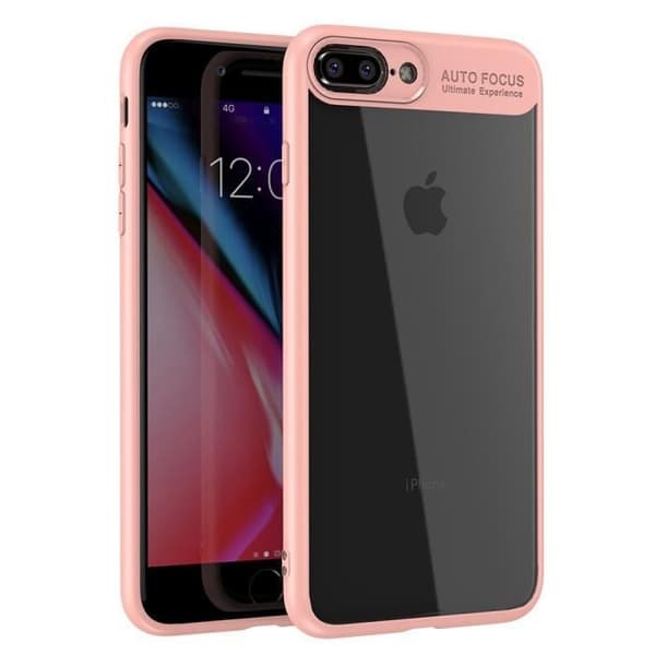 Coque - E.F.CONNECTION - iPhone 8 Plus - Silikon - Stötte- och fallskydd - Mjuk Rosa