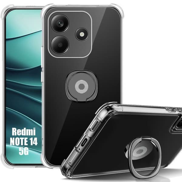 Coque för Xiaomi Redmi Note 14 5G (inte för 4G) Transparent med Stöd Transparent