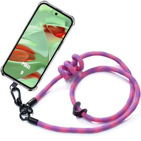 Coque - för Google Pixel 9 - Förstärkt kantsskydd - Repellerande - Rosa rem Rosa