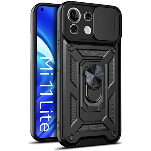 Skyddsfodral för Xiaomi 11 Lite 5G - E.F.CONNECTION - Svart - Army Style - Förstärkt kant Svart