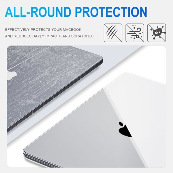 Skal Kompatibel med MacBook Air 15 Tum M4 M3 M2 2025 2024 2023 Utgåva A3241 A3114 A2941, Skyddsfodral Hårdt Hölje [A1] Färg: Klar Kristall