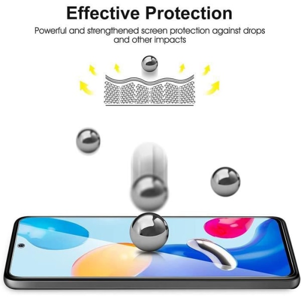2 Härdat Glas - E.F.CONNECTION - för Redmi Note 11/11S - Skärmskydd - Bakre Kamera Transparent