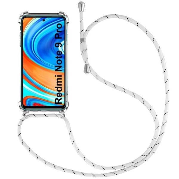 Coque - E.F.CONNECTION - För Xiaomi Redmi Note 9 Pro - TPU Mjuk - Förstärkt Skydd - Repåterhållande Transparent-Vit