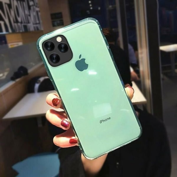 Coque - E.F.CONNECTION - för iPhone 12 Pro Max - Mjuk Silikon - Rep-Resistent - Halvtransparent Grön Grön