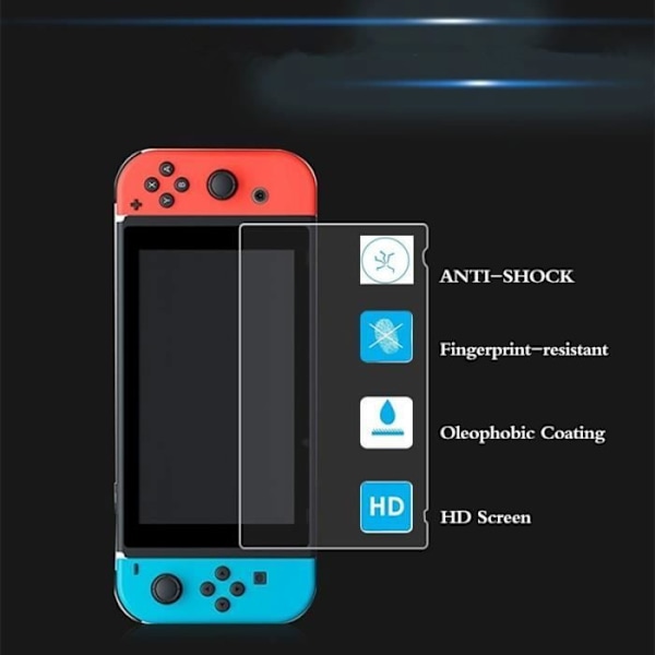 Skärmskydd - QPAU - Nintendo Switch - Härdat glas - Hög transparens - Hårdhet 9H