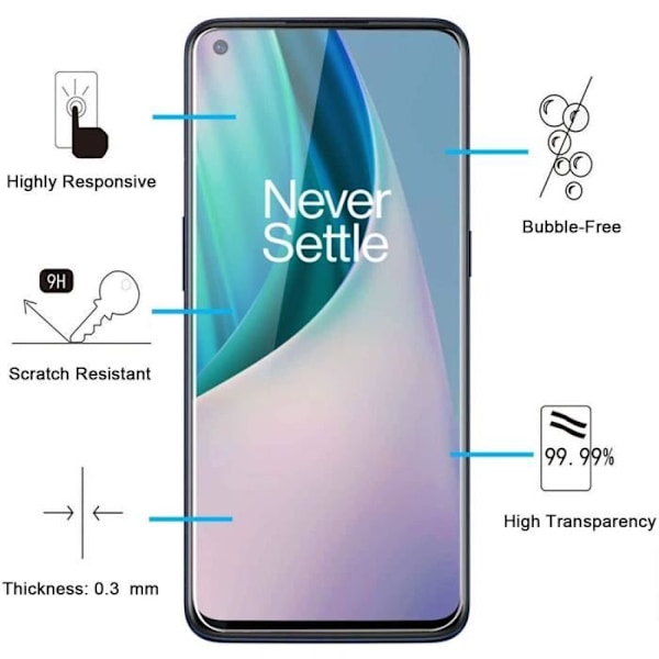 Skyddsfyllm - E.F.CONNECTION - One Plus Nord N10 5G - 2-pack - Högt motstånd - Repfria Transparent