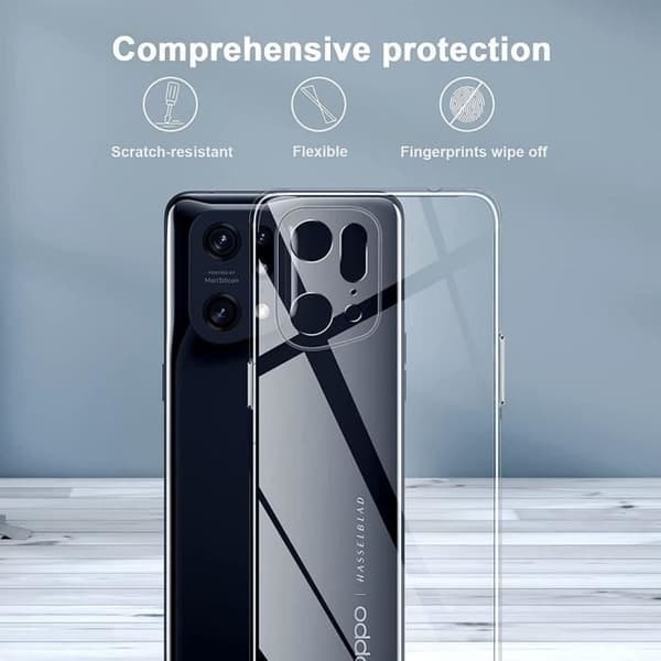 Coque - OPPO - Find X5 Pro - Flexibel - Transparent - Stötabsorberande - Silikon Transparent