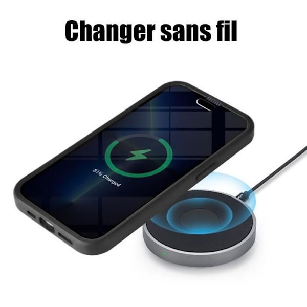 Coque Integreret til iPhone 14 Pro - E.F.CONNECTION - Sort - 360° Beskyttelse Svart
