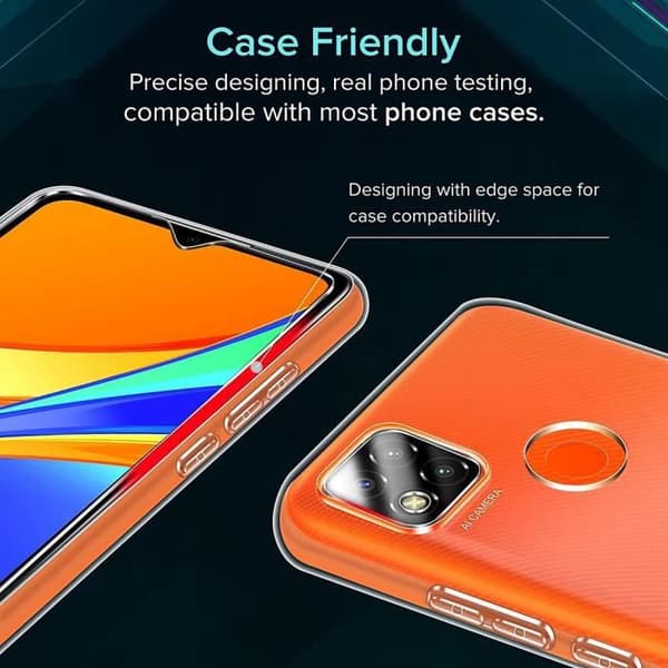 2 skärmhärdade glasögon och 2 kameraskydd för Redmi 9C Transparent