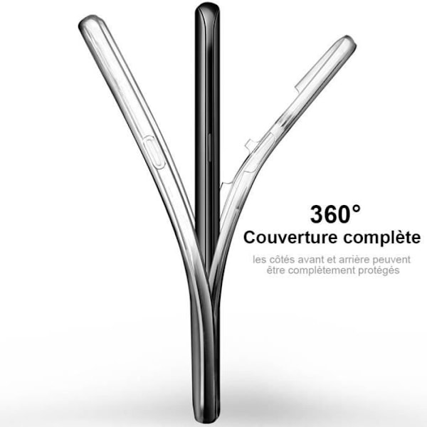 Fodral för Samsung Galaxy Note8 Integral 360° Transparent Silikon Transparent