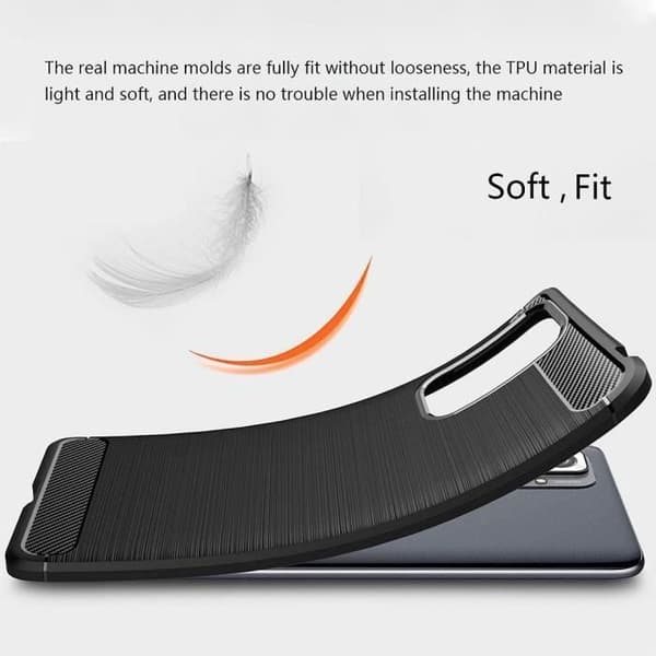 Skyddsskal - E.F.CONNECTION - Redmi Note 10 4G - Flexibel - Svart - Stålstrimmor Svart