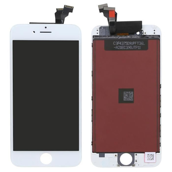 SKÄRM FÖR IPHONE 6 VITT pekglas + LCD PÅ CHASSI + VERKTYG