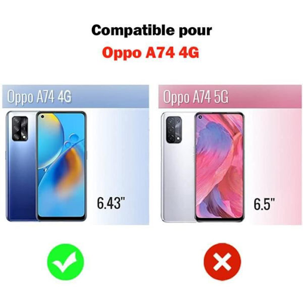 Coque - AURSTORE - Oppo A74 4G - Housse Etui Pochette - Silikone Gel TPU - Blød
